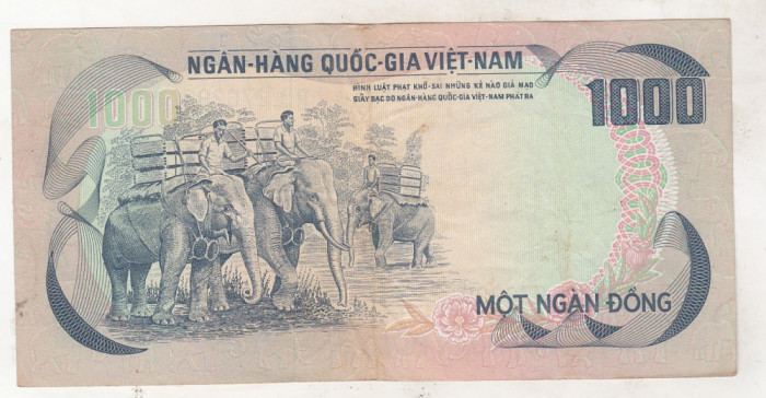 bnk bn Vietnamul de Sud 1000 dong (1972)