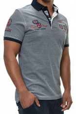 Tricou Polo Barbati Carisma Gri-Bleumarin 4011 foto