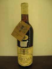 STICLA DE VIN VECHI DE COLECTIE , recoltare 1962 cl 70 gr 12,5 foto