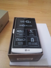 Telefon LG G3 alb / necodat / impecabil + cadou folie sticla foto