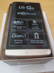 Telefon LG G3 auriu bronze gold / necodat / impecabil + cadou folie sticla foto