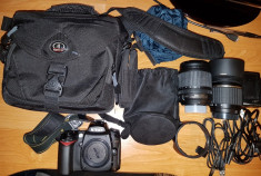 Kit Nikon D90 cu 2 obiective foto