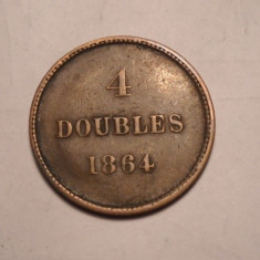 4 doubles 1864 Guernesey