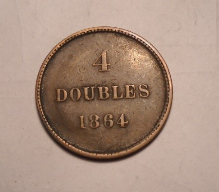 4 doubles 1864 Guernesey