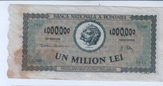 bancnota Romania 1 milion lei 1947 -1000000 lei 1947...... foto