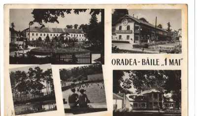 CPI (B7503) CARTE POSTALA - ORADEA. BAILE &amp;quot;1 MAI&amp;quot;, MOZAIC, 1961, RPR foto