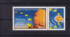 ROMANIA 2007 , LP 1752 , ROMANIA IN U. E. MNH foto