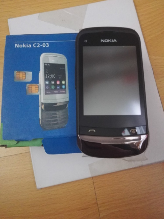 Telefon mobil Nokia C2-03 negre noi