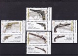 ROMANIA 2008 LP 1794 a ARME DE FOC SERIE CU TABS MNH, Nestampilat