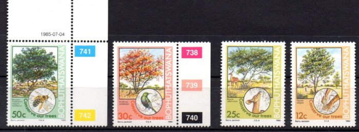 Bophuthatswana 1985, Fauna - Flora, serie neuzată, MNH