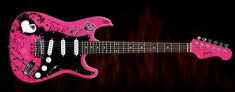 PROMOTIE! CHITARA ELECTRICA PROFESIONALA EDITIE LIMITATA PINK ROCK,SET COMPLET. foto