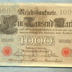 A1014 BANCNOTA-GERMANIA-1000 MARK -ANUL 1910 -SERIA 0046590-starea care se vede