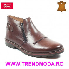 Ghete barbati piele naturala RIEKER 35362-25 maron (Marime: 45) foto