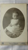 FOTOGRAFIE VECHE DE CABINET - BEBE - SFARSIT DE 1800 INCEPUT DE 1900