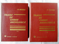 &amp;quot;TRATAT DE CHIMIE ANORGANICA&amp;quot;, Vol. I + II, D. Negoiu, 1972 foto