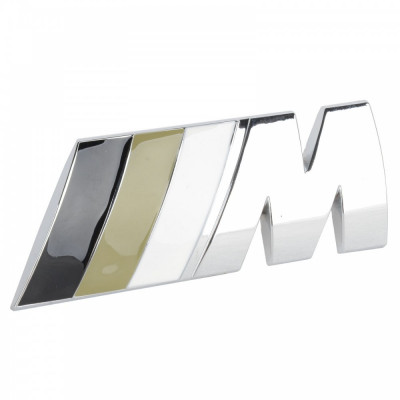 Accesoriu auto metal sport pentru auto BMW M power adeziv profesional inclus foto