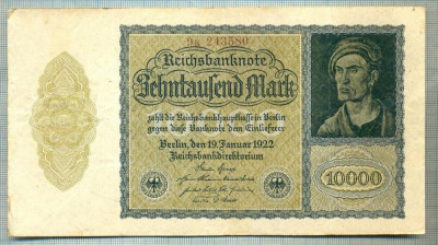 A 1018 BANCNOTA-GERMANIA-10000 MARK-ANUL 1922-SERIA 243580-starea care se vede foto