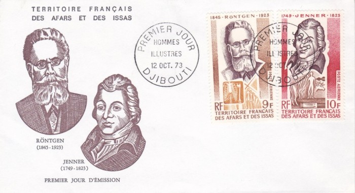 FDC Djibouti (Afar si Issas) 1973 - Oameni de stiinta