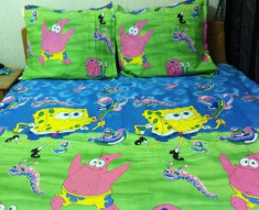 Lenjerii de pat copii SpongeBob 220x240 cm foto