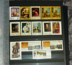 Lot Set Colectie 14 buc timbre ARTA PICTURA URSS RUSIA 2+1 gratis RBK20084 foto