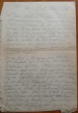 Manuscris de 4 pagini al sculptorului Karl Storck, interbelic, in germana