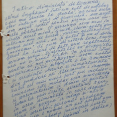Manuscris al scriitorului Cezar Ivanescu ; Ce poti sa faci? , 9 pagini