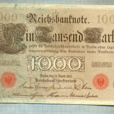 A1009 BANCNOTA-GERMANIA-1000 MARK -ANUL 1910 -SERIA 7897754-starea care se vede