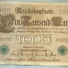 A1007 BANCNOTA-GERMANIA-1000 MARK -ANUL 1910 -SERIA 8606876-starea care se vede