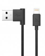 Cablu USB incarcare rapida, transfer date HOCO, LIGHTNING, iPhone, iPad, NEGRU foto