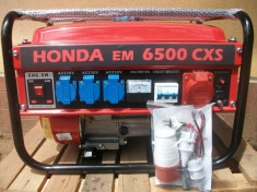 Generator de curent Honda, 6,5 kw, 220v si 380v, benzina + GPL, NOU, transp grat foto