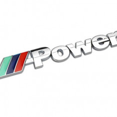 emblema auto metal sport pentru auto BMW power adeziv inclus