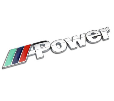 emblema auto metal sport pentru auto BMW power adeziv inclus foto