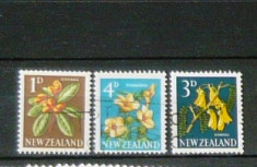 Serie 3 timbre uzate NATURA PLANTE FLORI Noua Zeelanda 2+1 gratis RBK20117 foto