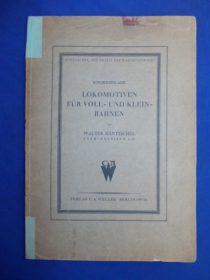 CARTE COLECTIE LOCOMOTIVE - LOKOMOTIVEN FUR VOLL-UND KLEIN-BAHNEN - BERLIN ~1930 foto