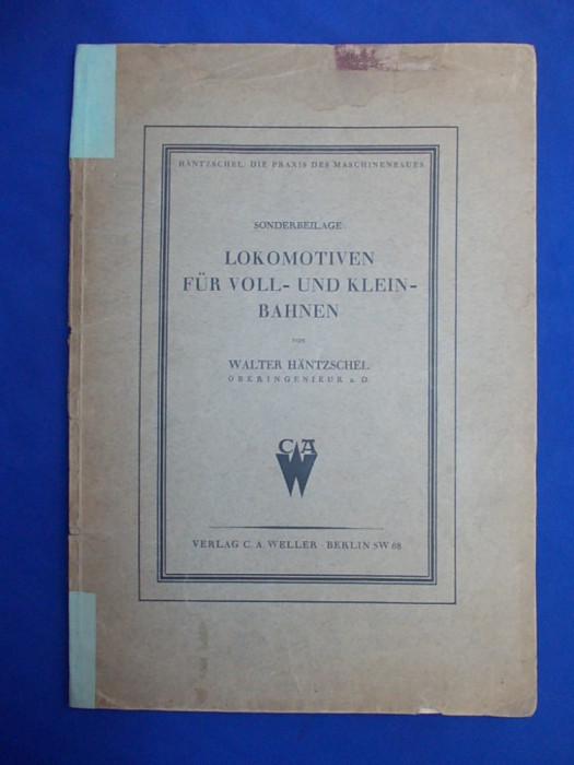 CARTE COLECTIE LOCOMOTIVE - LOKOMOTIVEN FUR VOLL-UND KLEIN-BAHNEN - BERLIN ~1930