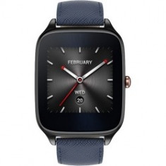 Asus Smartwatch Zenwatch 2 Carcasa Otel inoxidabil negru / curea albastra foto