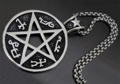 Amuleta, Pandantiv Pentagrama INOX (Sigiliul Venus al lui Solomon) - cod PND041 foto