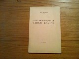 DIN MORFOLOGIA LIMBEI ROMINE - Tache Papahagi - 1937, 22 p.