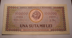 100000 lei 1947 Ianuarie XF foto