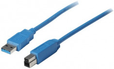 Cablu Vedimedia USB 3.0 A/B 1.0m Albastru foto