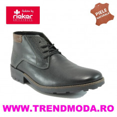 Ghete barbati piele naturala RIEKER 36012-00 negre (Marime: 44) foto