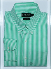 Camasa Ralph Lauren | Fitted non iron | Green stripes 39 foto