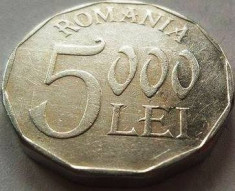Moneda 5000 Lei - ROMANIA, anul 2002 *cod 3469 Allu foto