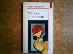 Henri Bergson ? Materie si memorie foto