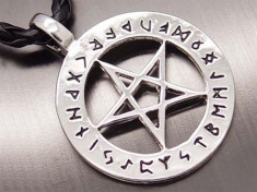 Pandantiv, Amuleta Pentagrama (Sigiliul lui Solomon cu Rune) - cod PND038 foto