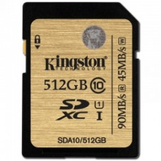 Kingston SDXC Ultimate 512GB Class 10 UHS-I 90MB/s citire 45MB/s scriere foto