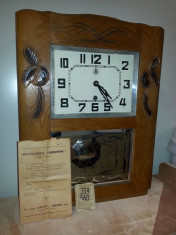 Ceas antic cu pendula din anii 1930 COD:ER001 foto