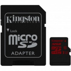 Kingston 32GB microSDHC UHS-I Class U3 90MB/s citire 80MB/s scriere + Adaptor SD foto