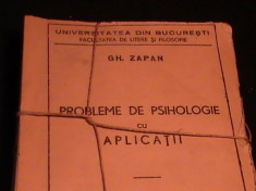 CURS STENOGRAFIAT-PROBLEME DE PSIHOLOGIE CU APLICATII-GH. ZAPAN1944/1945- foto