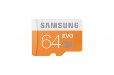Card microSDXC cu adaptor Samsung 64GB EVO Class 10 foto